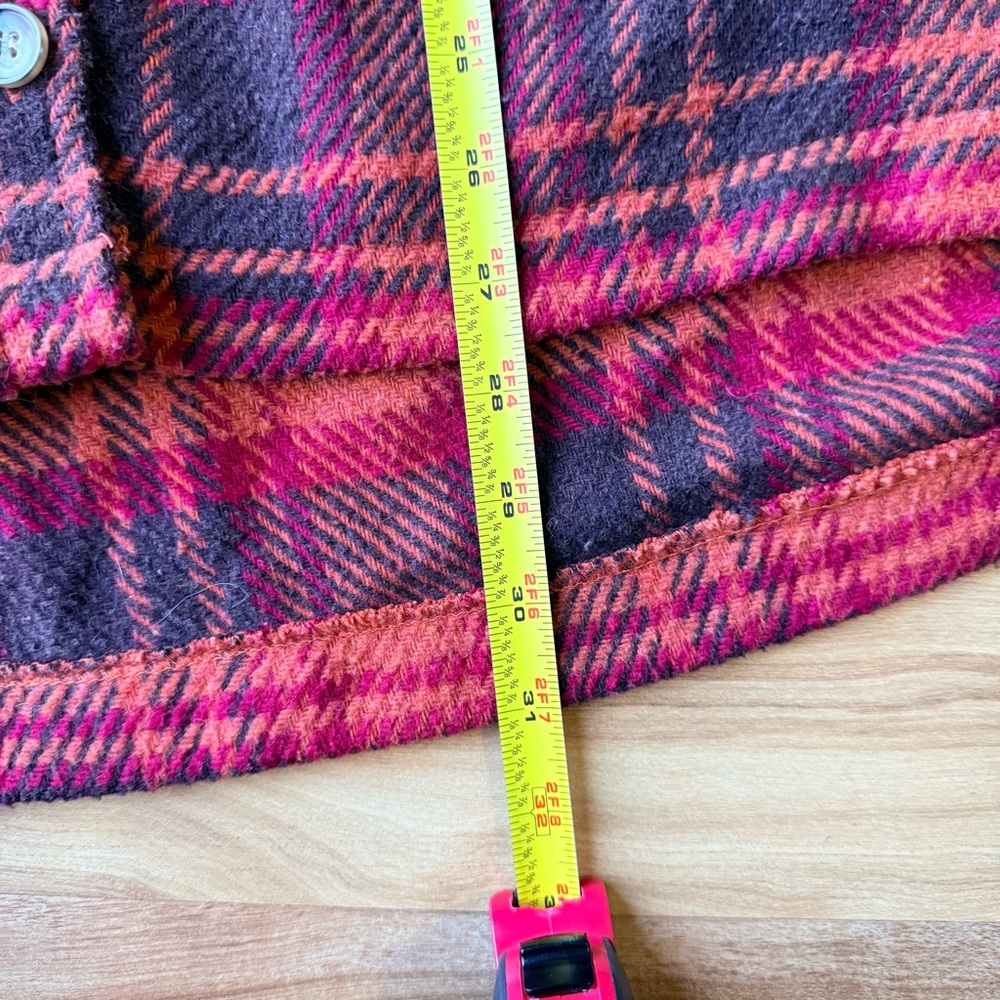 Stoosh Plaid Flannel Shacket Jacket Shirt Coat Oversized Cozy Fall X Large - Picture 3 of 9